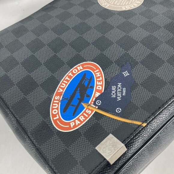 LOUIS VUITTON N41054 Damier Graphite Stickers District PM Crossbody Shoulder Bag - Picture 7 of 16